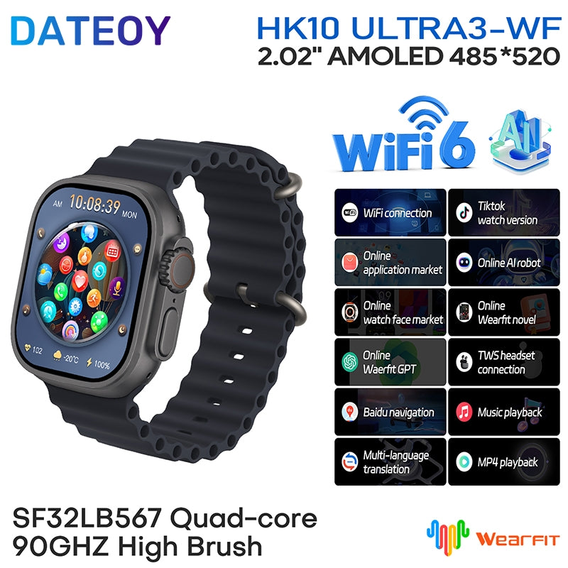 DATEOY HK10 Ultra 3 WiFi Smartwatch: The Perfect Blend of AI Technology and Premium Design