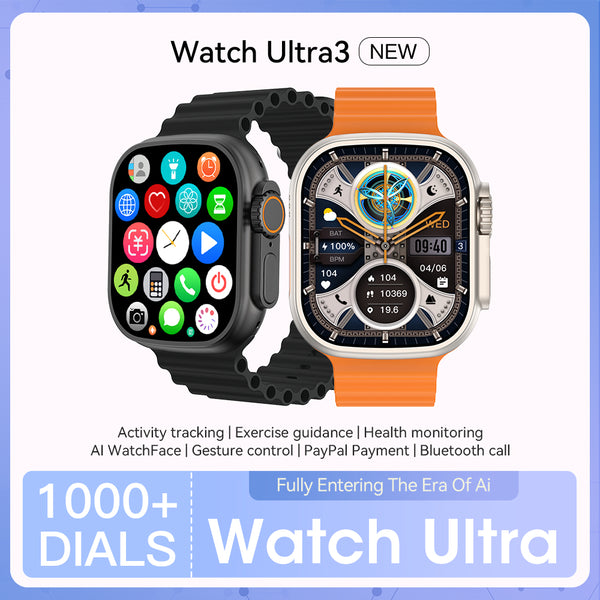 DaTeoy Microwear Watch Ultra 3 Smartwatch - 2.04" AMOLED Display, Chatgpt, Wearmax OS 10, GPS, IP68 Waterproof, ECG, Blood Pressure, Heart Rate, Sleep Monitor, Wireless Charging, Bluetooth Call, NFC, 1000+ Watchfaces, Voice Assistant