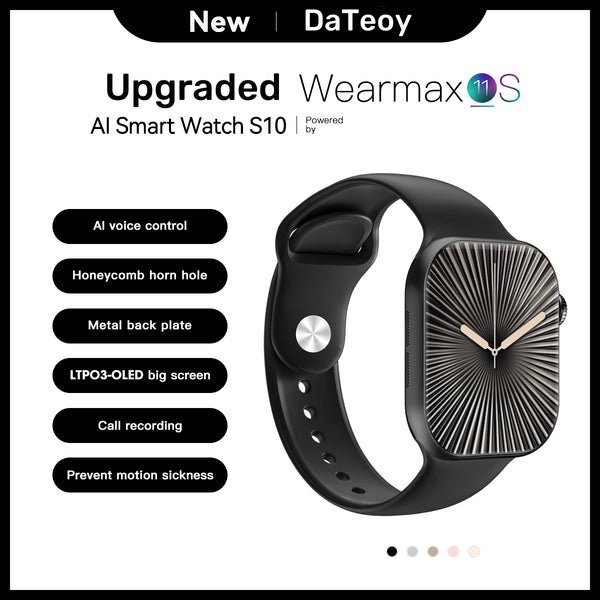 DaTeoy W10 Pro Smart Watch Series 10 (46mm & 42mm) | 2.07" LTPO AMOLED, AI ChatGPT, Call Recording，Anti-Carsickness, 4GB ROM, Noise Detection, IP68 Waterproof