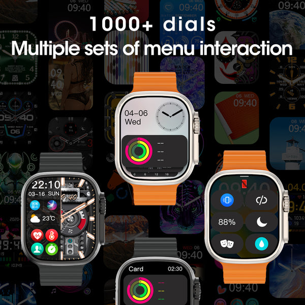 DaTeoy Microwear Watch Ultra 3 Smartwatch - 2.04" AMOLED Display, Chatgpt, Wearmax OS 10, GPS, IP68 Waterproof, ECG, Blood Pressure, Heart Rate, Sleep Monitor, Wireless Charging, Bluetooth Call, NFC, 1000+ Watchfaces, Voice Assistant