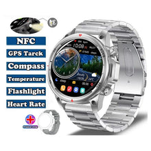 DaTeoy Smart Watch Men With Flashlight Heart Rate Bluetooth Call GPS NFC IP67 Waterproof Smartwatch - DaTeoy