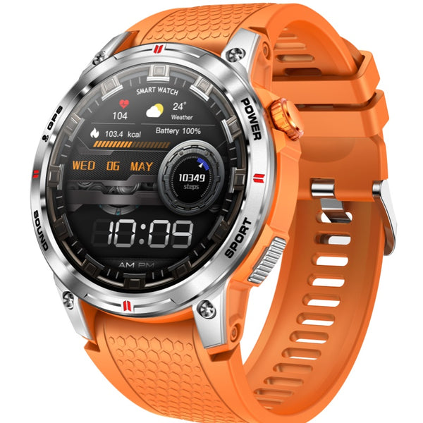 DaTeoy Fortis Edge Outdoor Sport Smart Watch - 1.508'' AMOLED Screen, Bulit-in GPS, Bluetooth Calling, Heart Rate, Blood Oxygen & Blood Pressure Monitoring, IP68 Waterproof Fitness Tracker with Multiple Sport Modes, Black,Pink,Orange